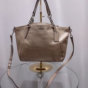 Metallic Gold Coach Kelsey shoulder bag